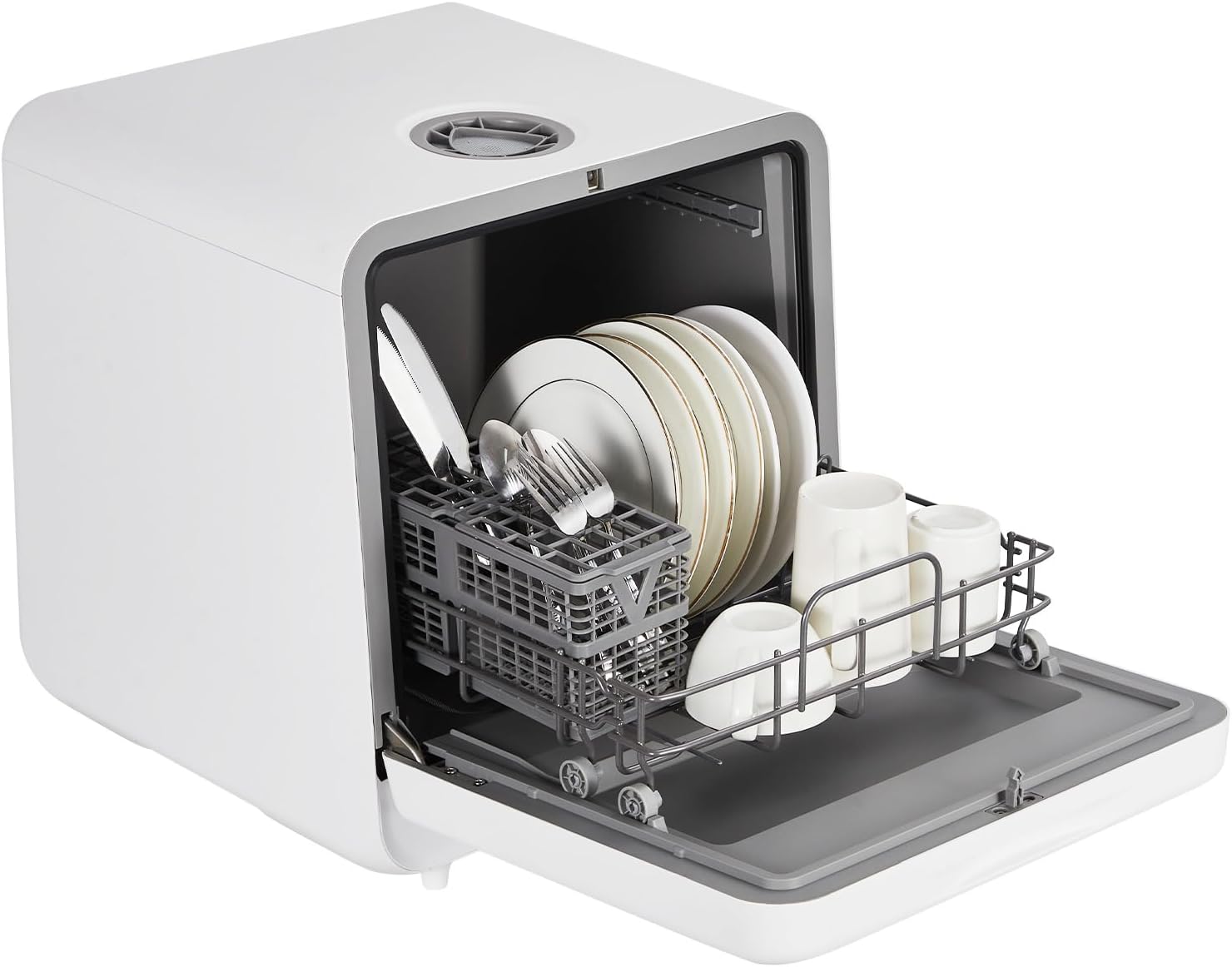 Compact Countertop Portable Dishwasher 6 Washing Programs