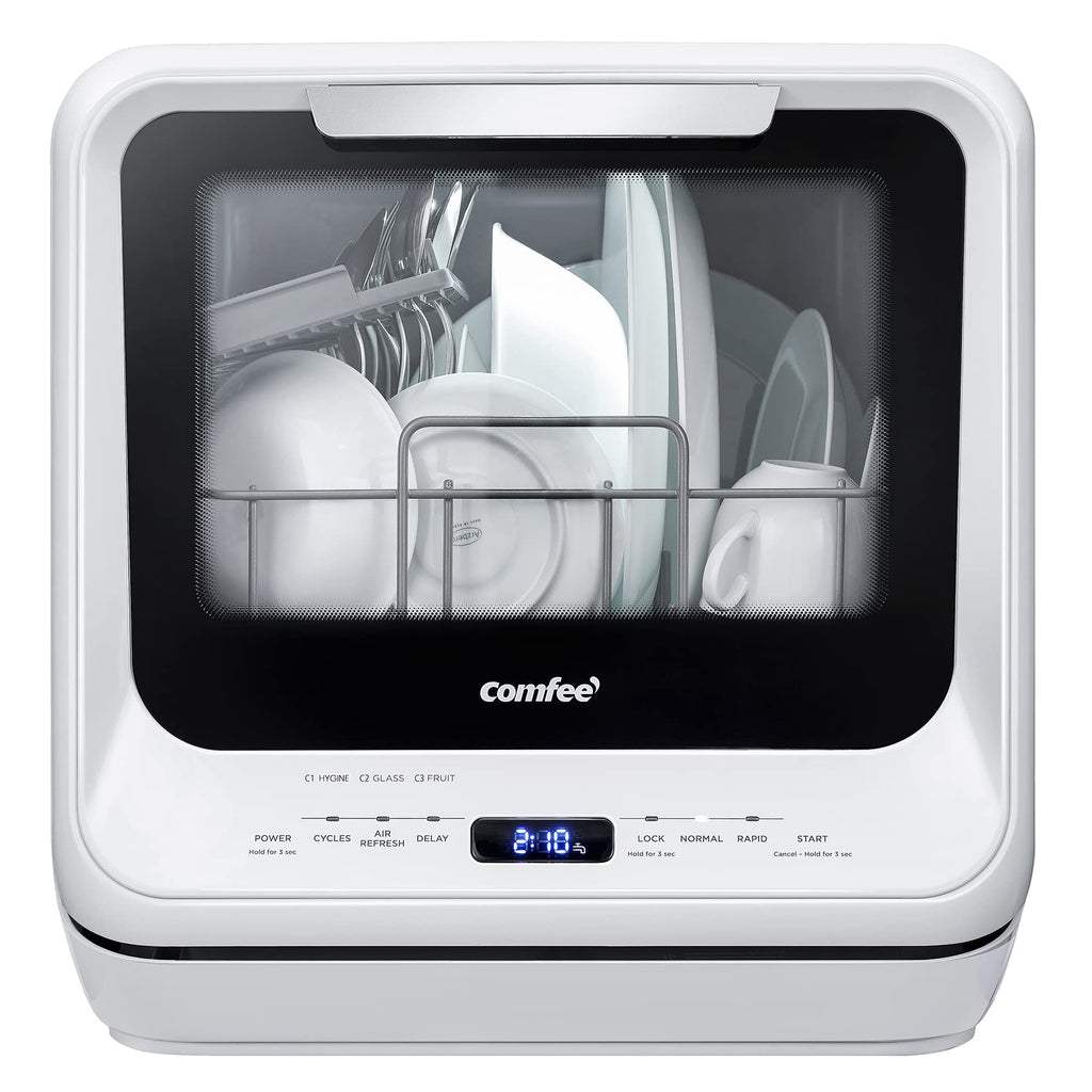 Portable Countertop Dishwasher 360° Dual Spray Air Dry