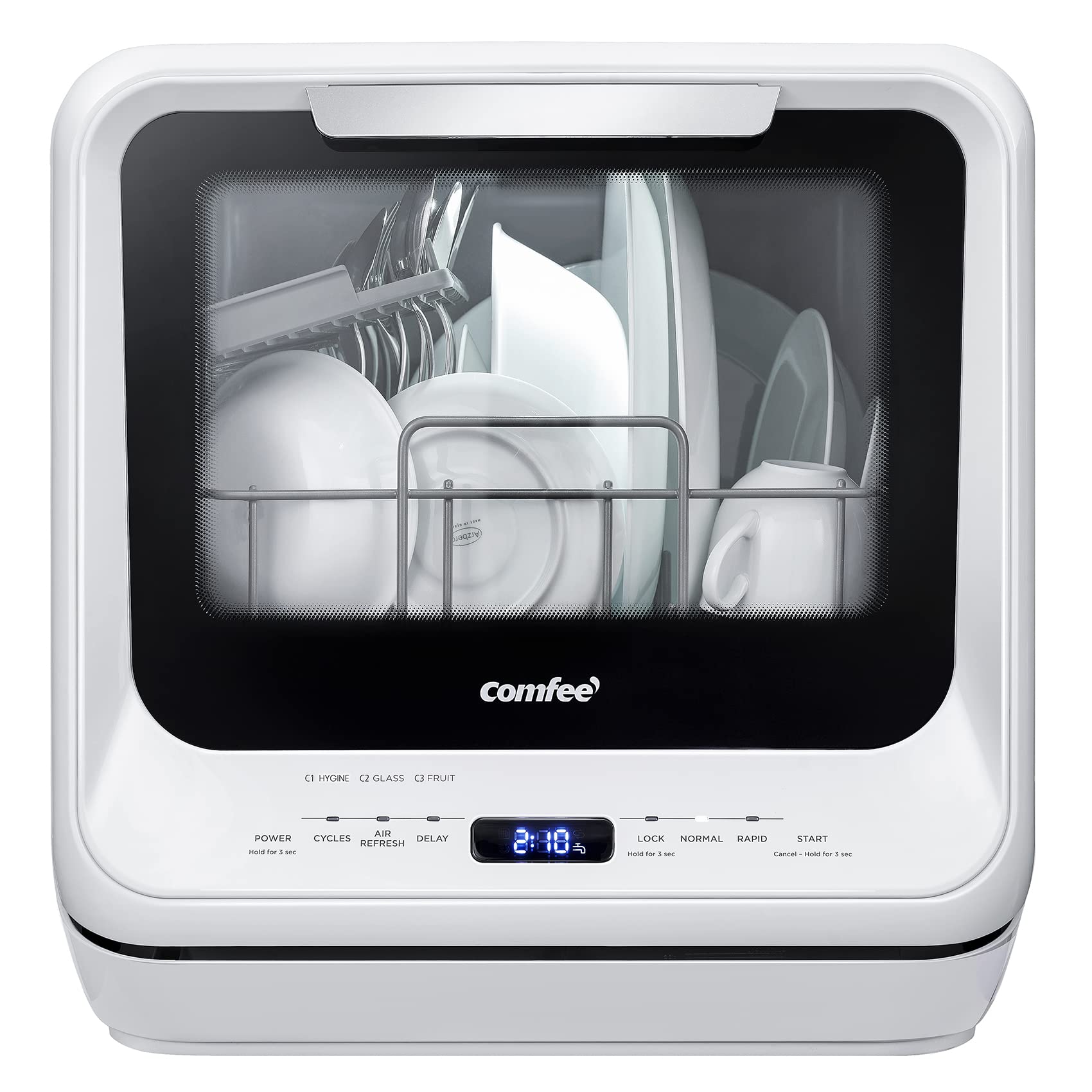 Portable Countertop Dishwasher 360° Dual Spray Air Dry