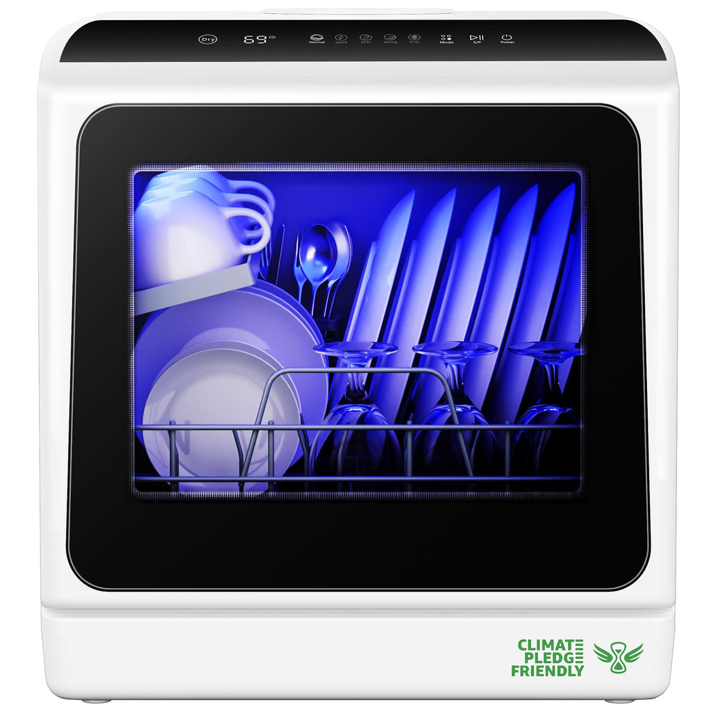Portable Mini Dishwasher with 6 Wash Modes High Temp Air Dry